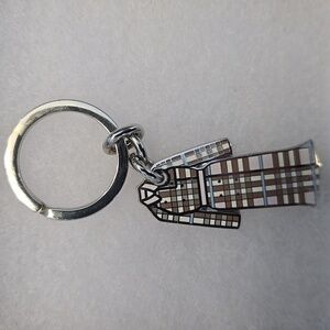 Burberry Nova Plaid Brown & Blue Keychain Retired, Rare, Vintage. NWOT